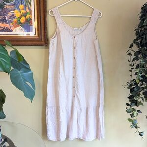 Sleeveless Linen Midi Dress